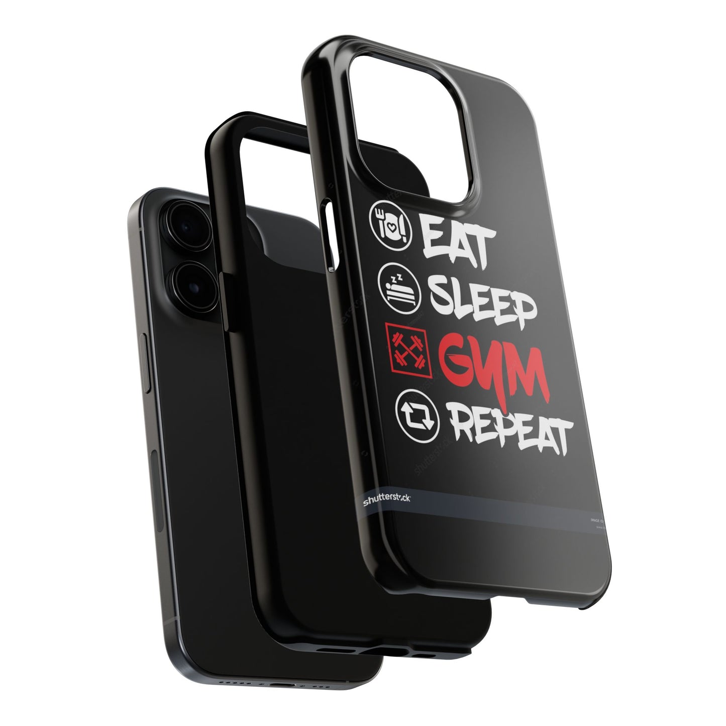 Durable Gym Phone Cases | Eat Sleep Gym Repeat Design, Sports Gift, Fitness Accessory, Workout Phone Cover, Gym Lover Phone Case