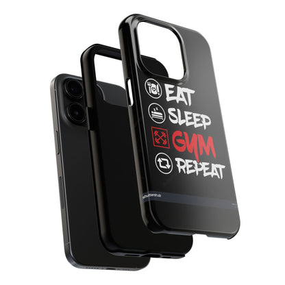 Durable Gym Phone Cases | Eat Sleep Gym Repeat Design, Sports Gift, Fitness Accessory, Workout Phone Cover, Gym Lover Phone Case