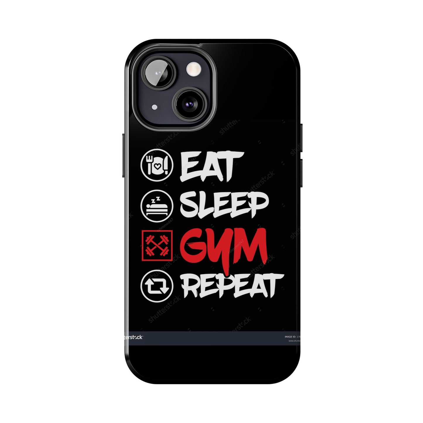 Durable Gym Phone Cases | Eat Sleep Gym Repeat Design, Sports Gift, Fitness Accessory, Workout Phone Cover, Gym Lover Phone Case