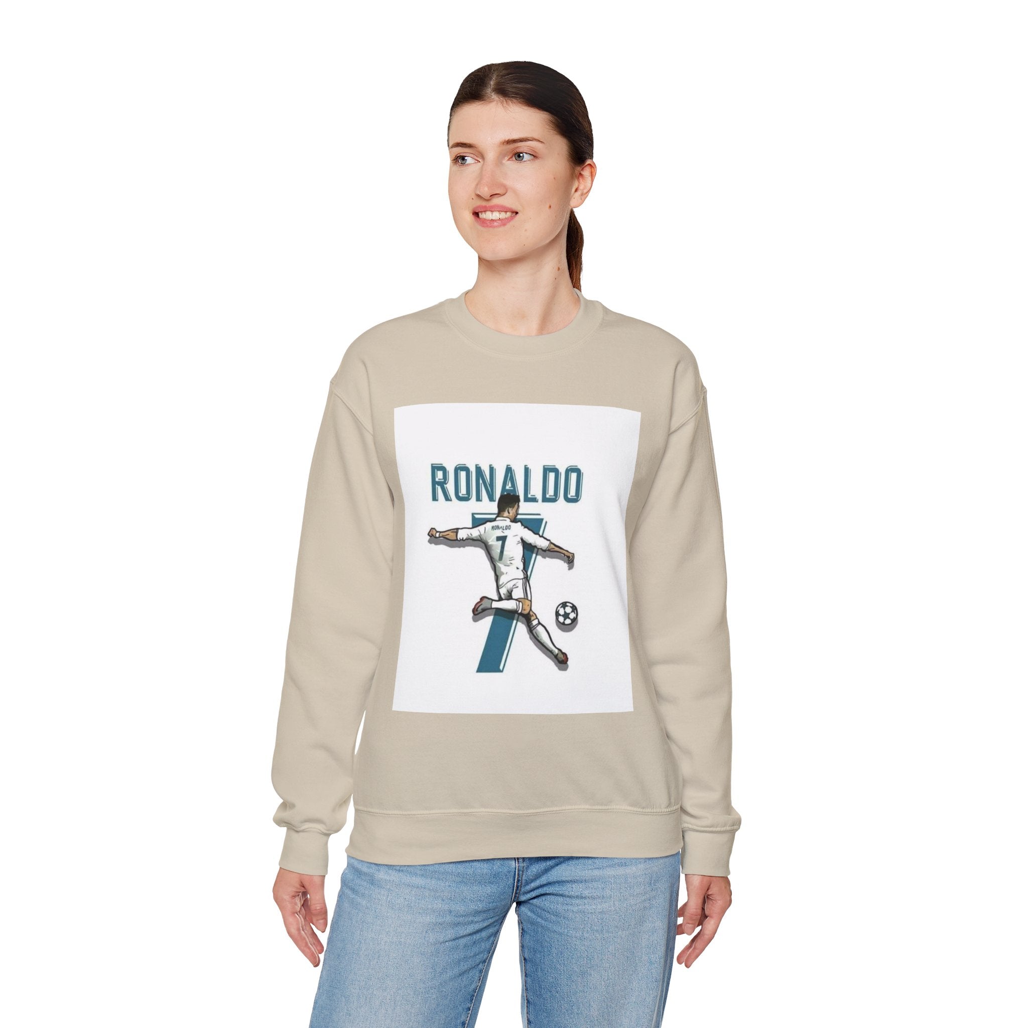 Soccer Player Number 7 Crewneck Sweatshirt — 'Ronaldo' Graphic