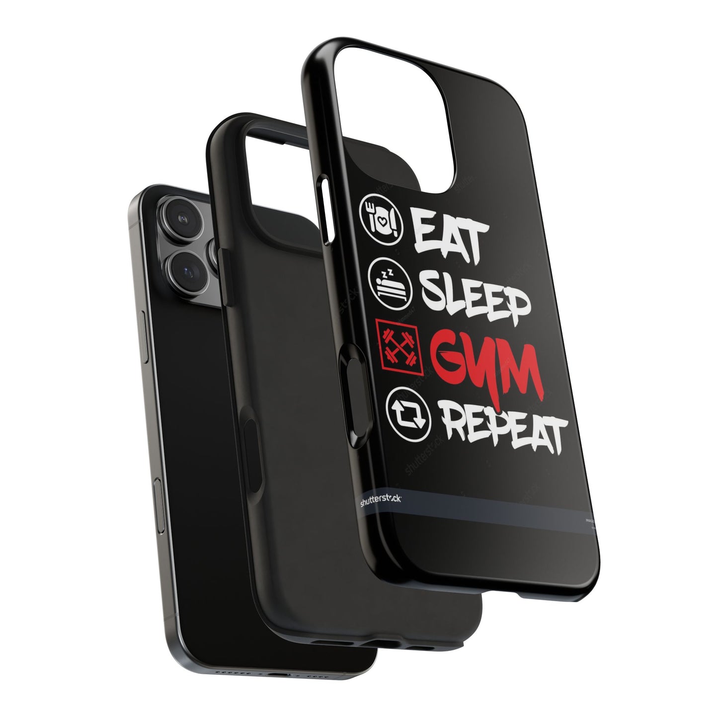 Durable Gym Phone Cases | Eat Sleep Gym Repeat Design, Sports Gift, Fitness Accessory, Workout Phone Cover, Gym Lover Phone Case