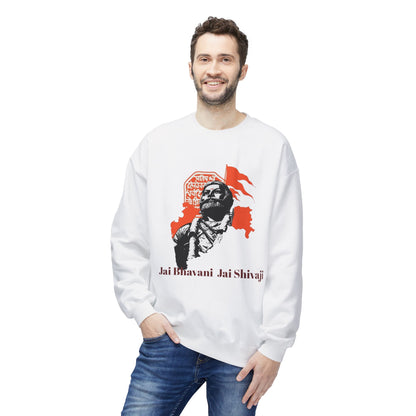 Shivaji Tribute Crewneck Sweatshirt – Jai Bhavani Jai Shivaji Graphic