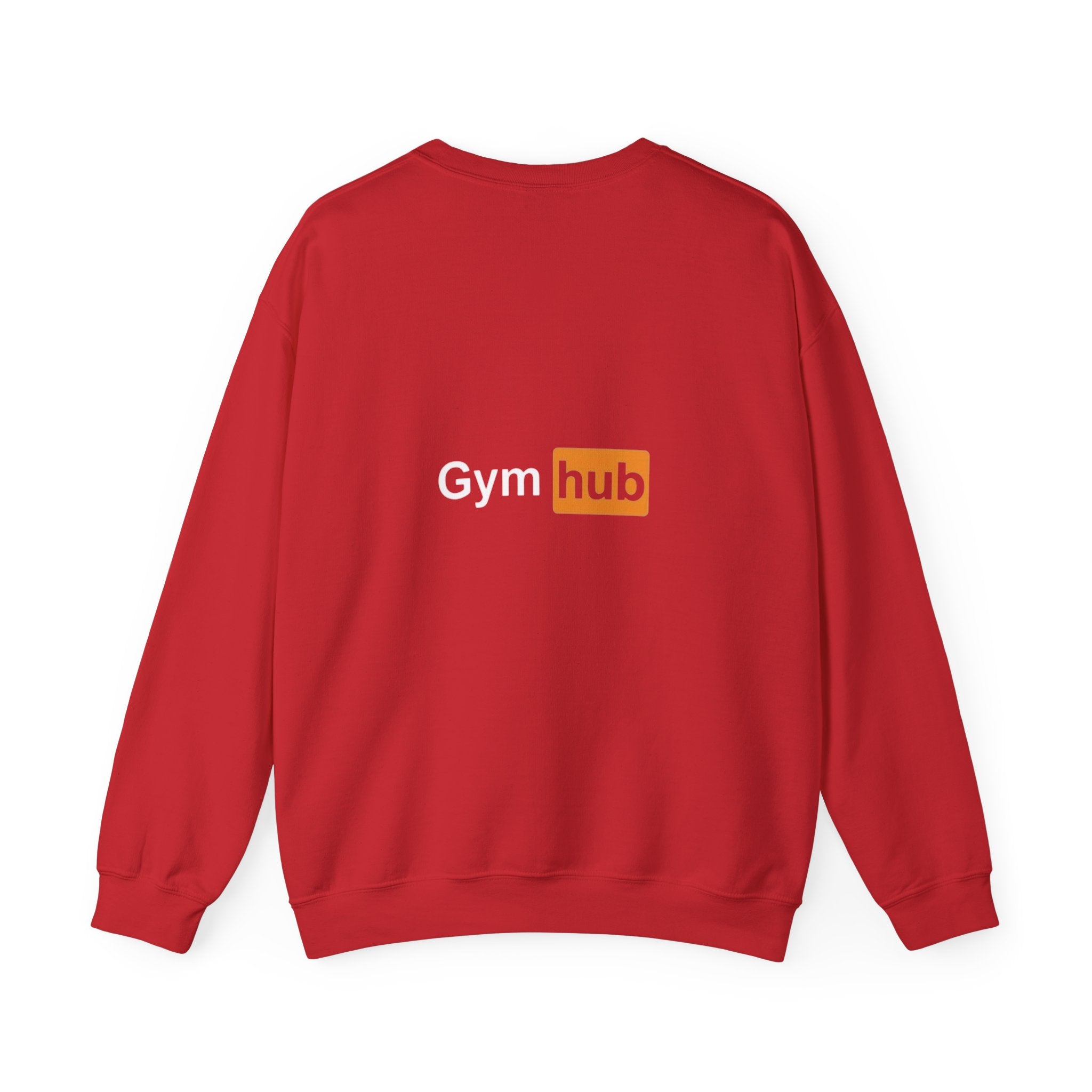 Gym Hub Crewneck Sweatshirt — Funny Fitness Dumbbell Design
