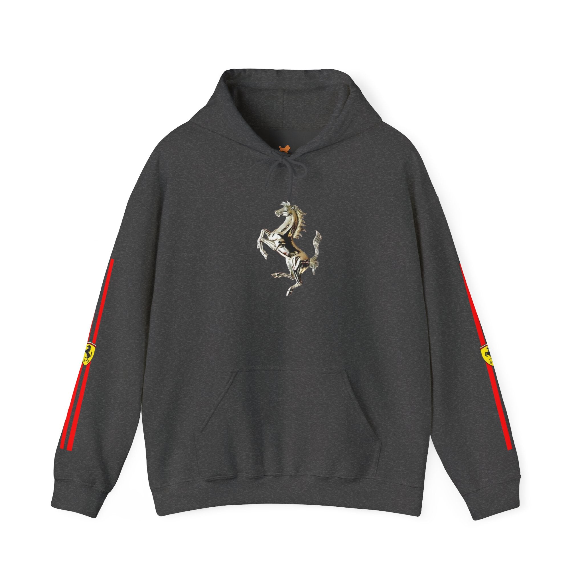 Ferrari Racing Hoodie – Prancing Horse & Ayrton Senna Retro F1 Graphic