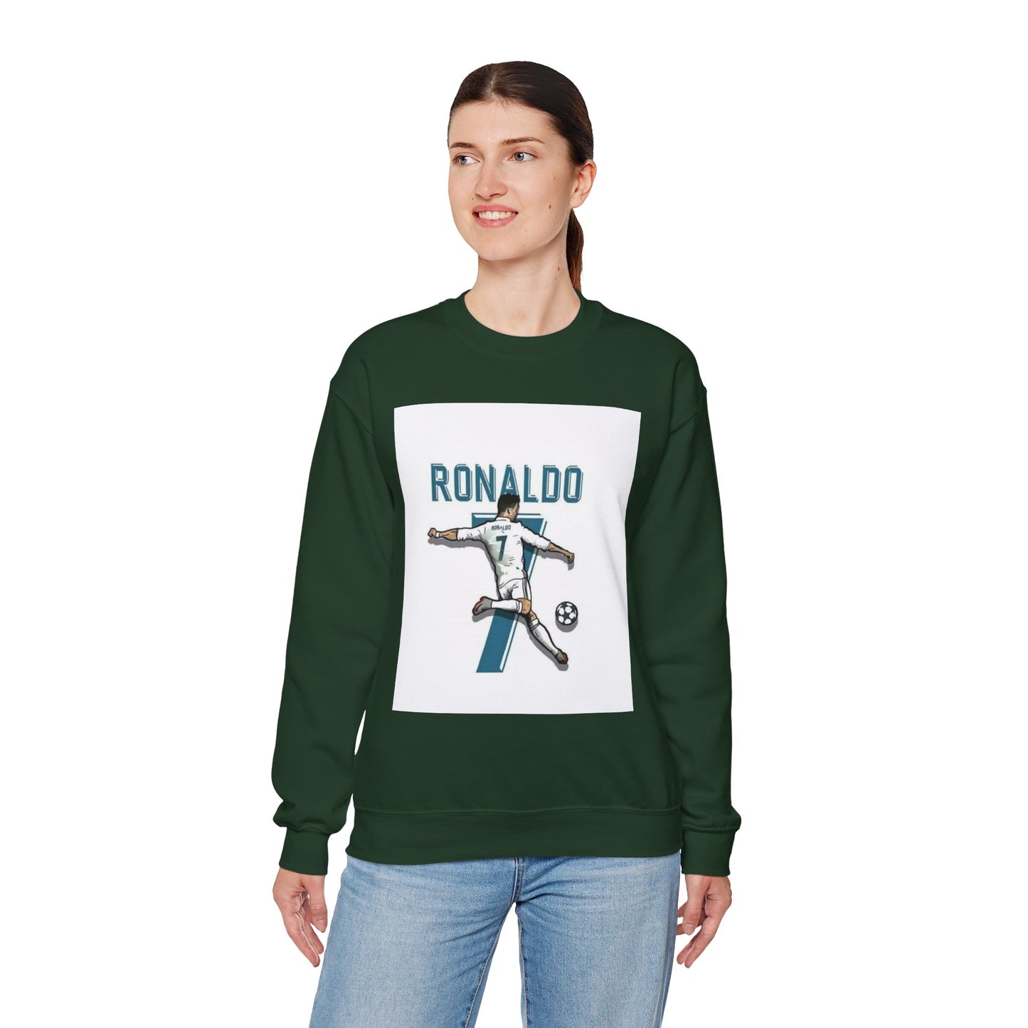 Soccer Player Number 7 Crewneck Sweatshirt — 'Ronaldo' Graphic