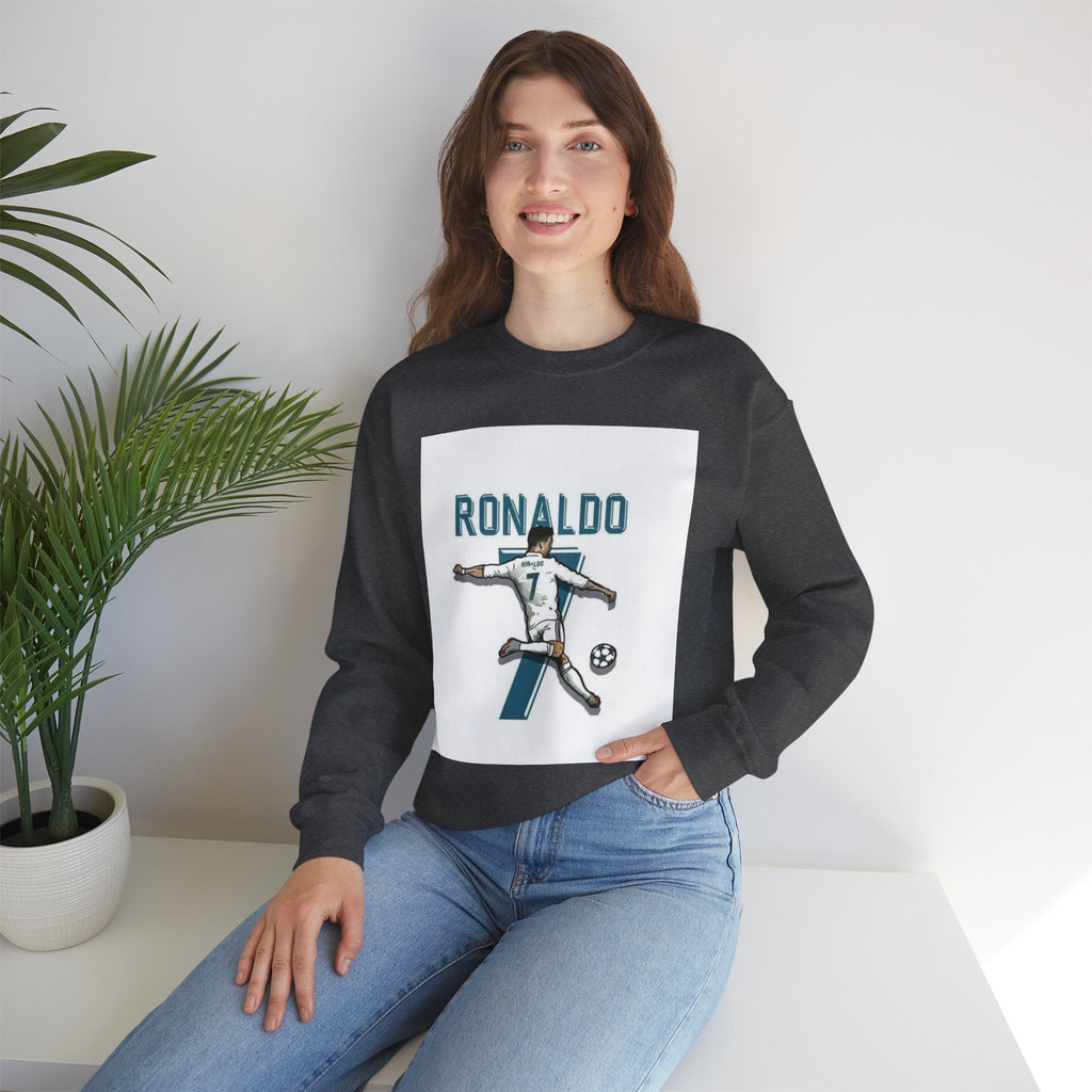 Soccer Player Number 7 Crewneck Sweatshirt — 'Ronaldo' Graphic