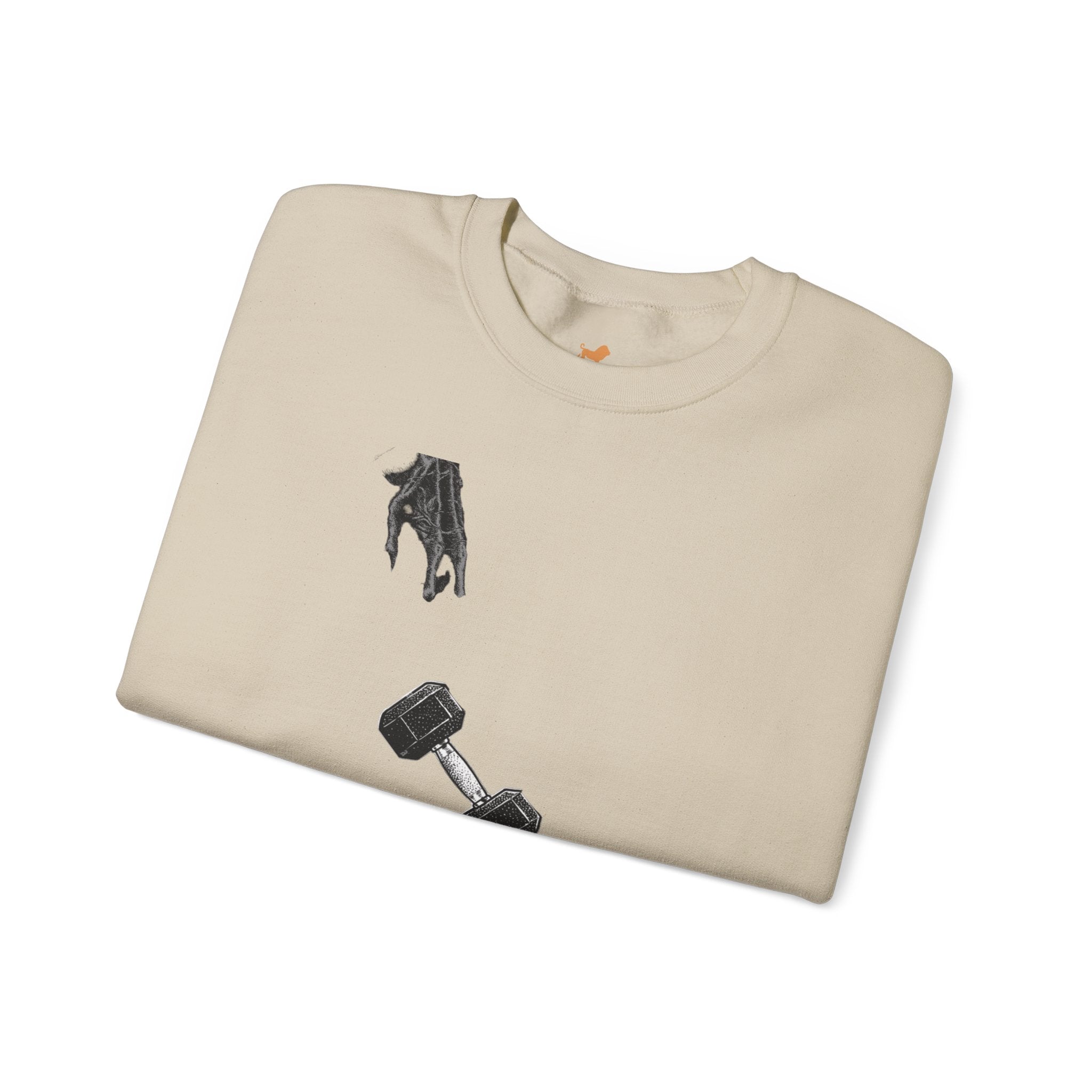 Gym Hub Crewneck Sweatshirt — Funny Fitness Dumbbell Design