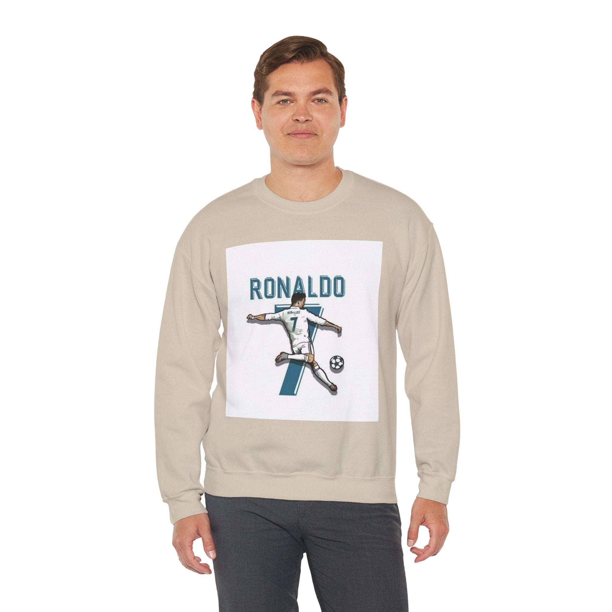 Soccer Player Number 7 Crewneck Sweatshirt — 'Ronaldo' Graphic