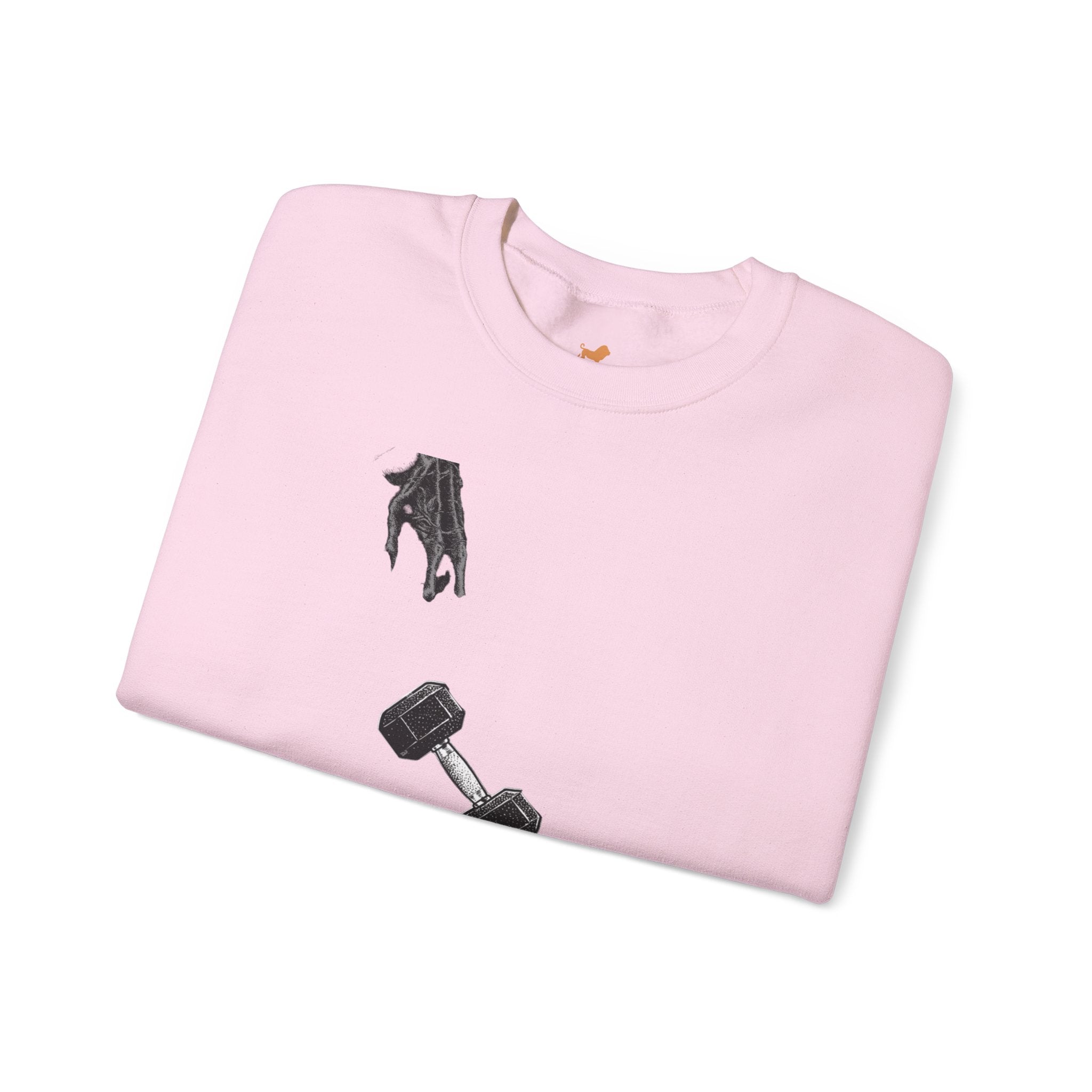 Gym Hub Crewneck Sweatshirt — Funny Fitness Dumbbell Design