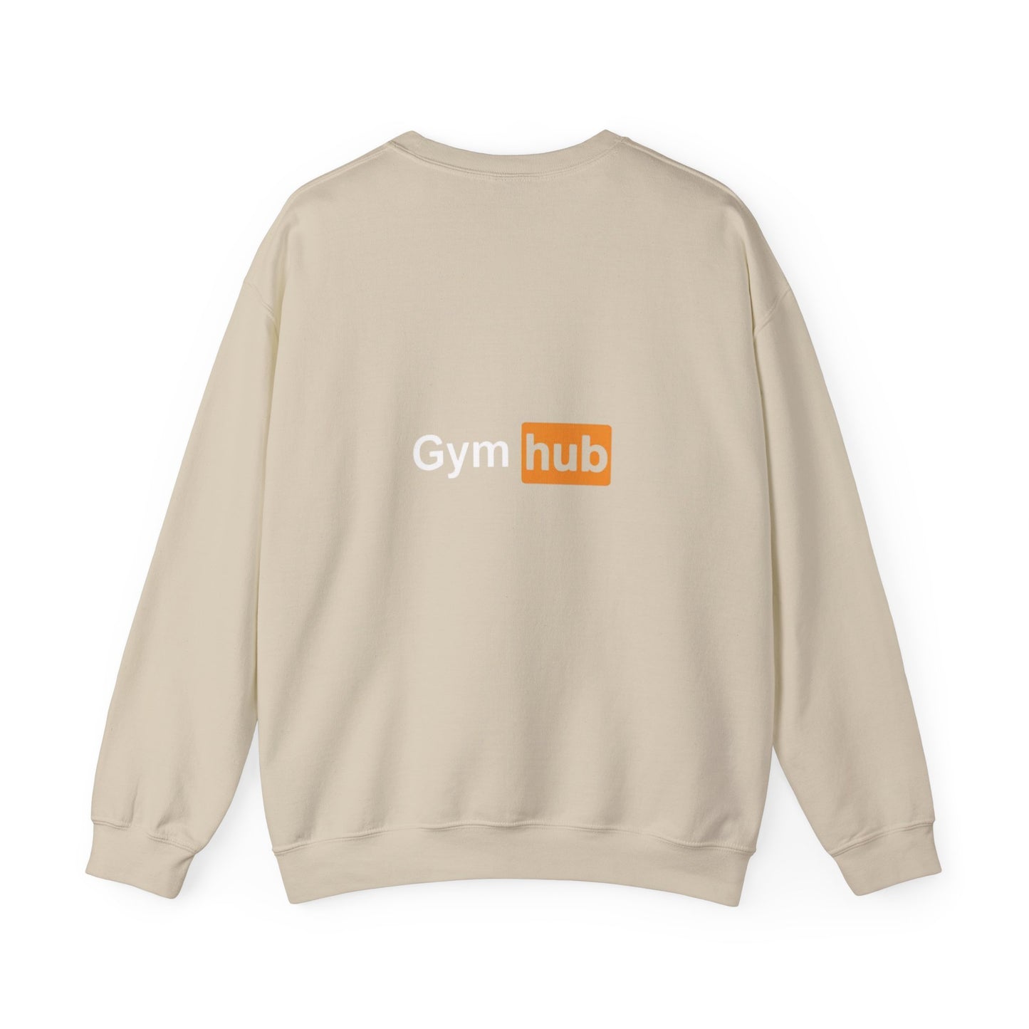 Gym Hub Crewneck Sweatshirt — Funny Fitness Dumbbell Design