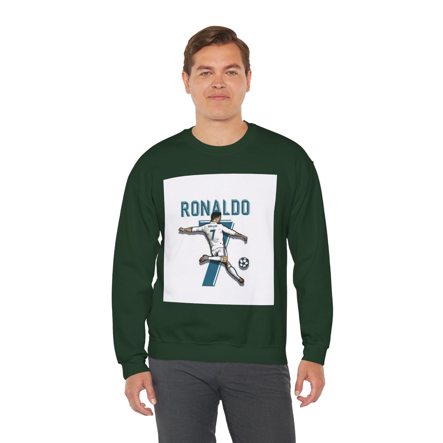 Soccer Player Number 7 Crewneck Sweatshirt — 'Ronaldo' Graphic
