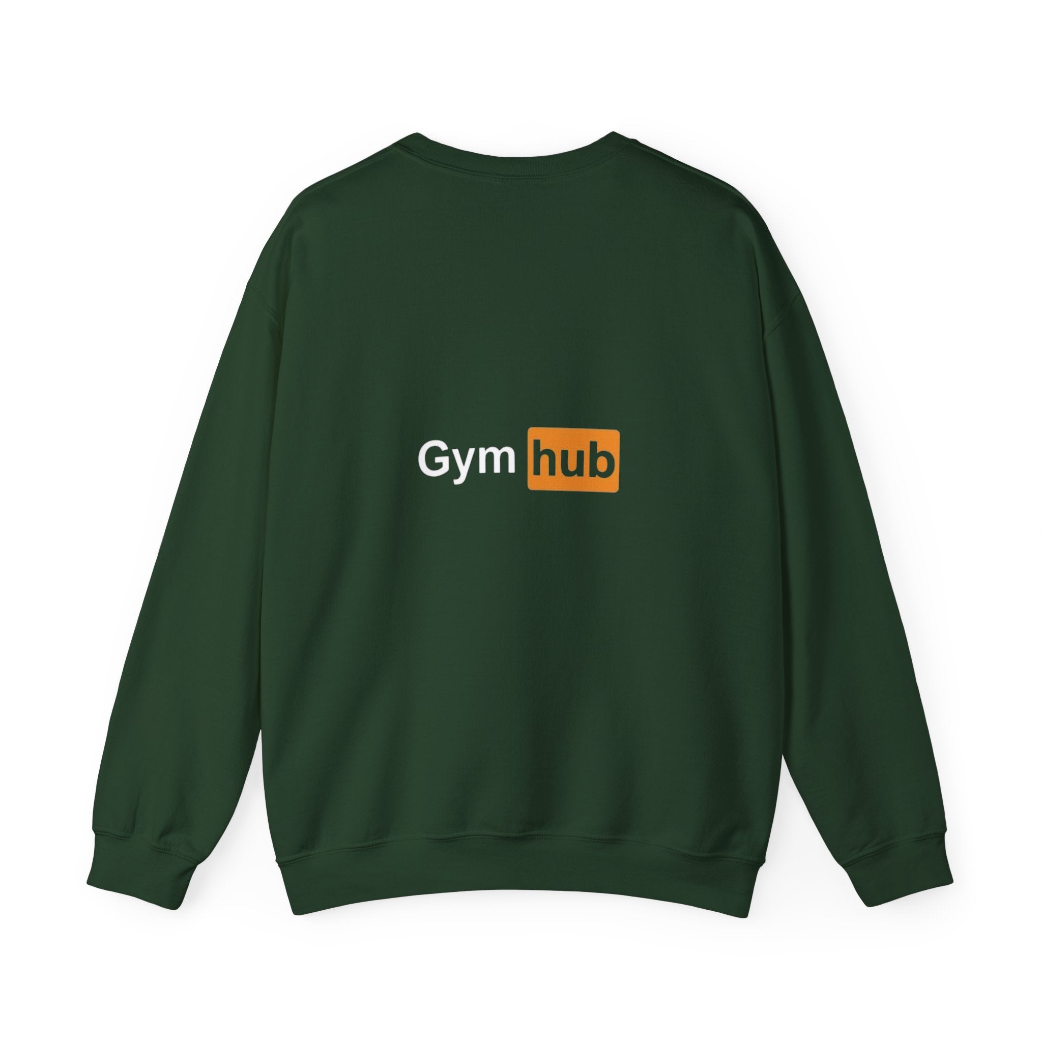 Gym Hub Crewneck Sweatshirt — Funny Fitness Dumbbell Design