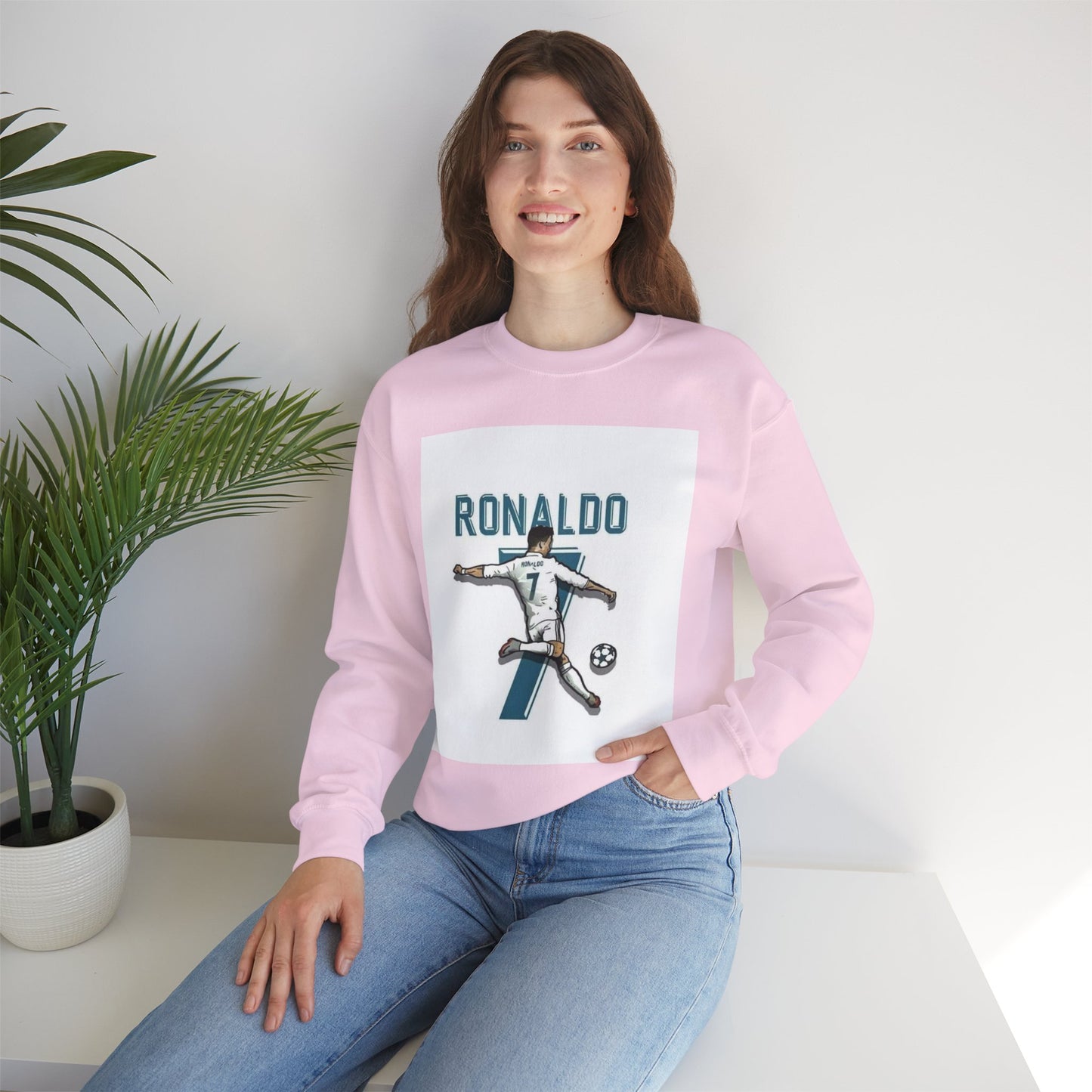 Soccer Player Number 7 Crewneck Sweatshirt — 'Ronaldo' Graphic