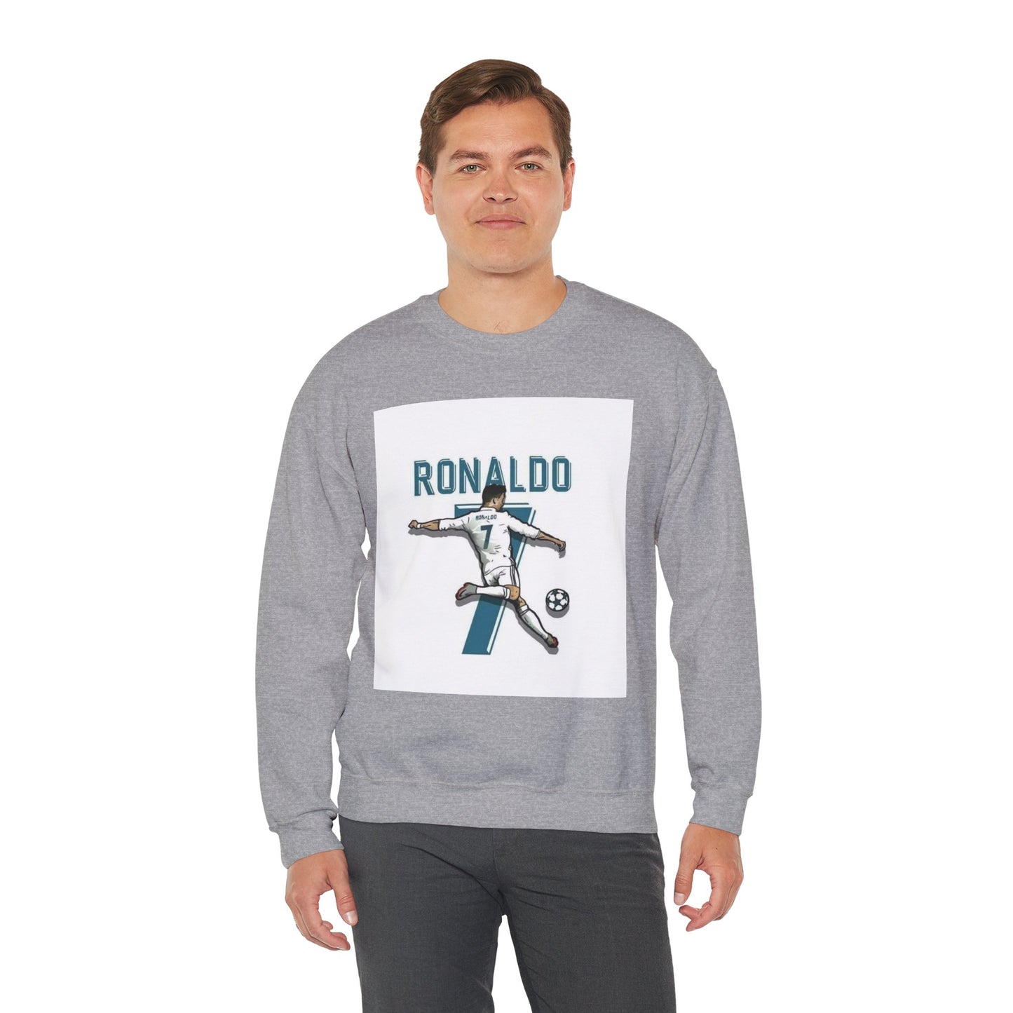 Soccer Player Number 7 Crewneck Sweatshirt — 'Ronaldo' Graphic
