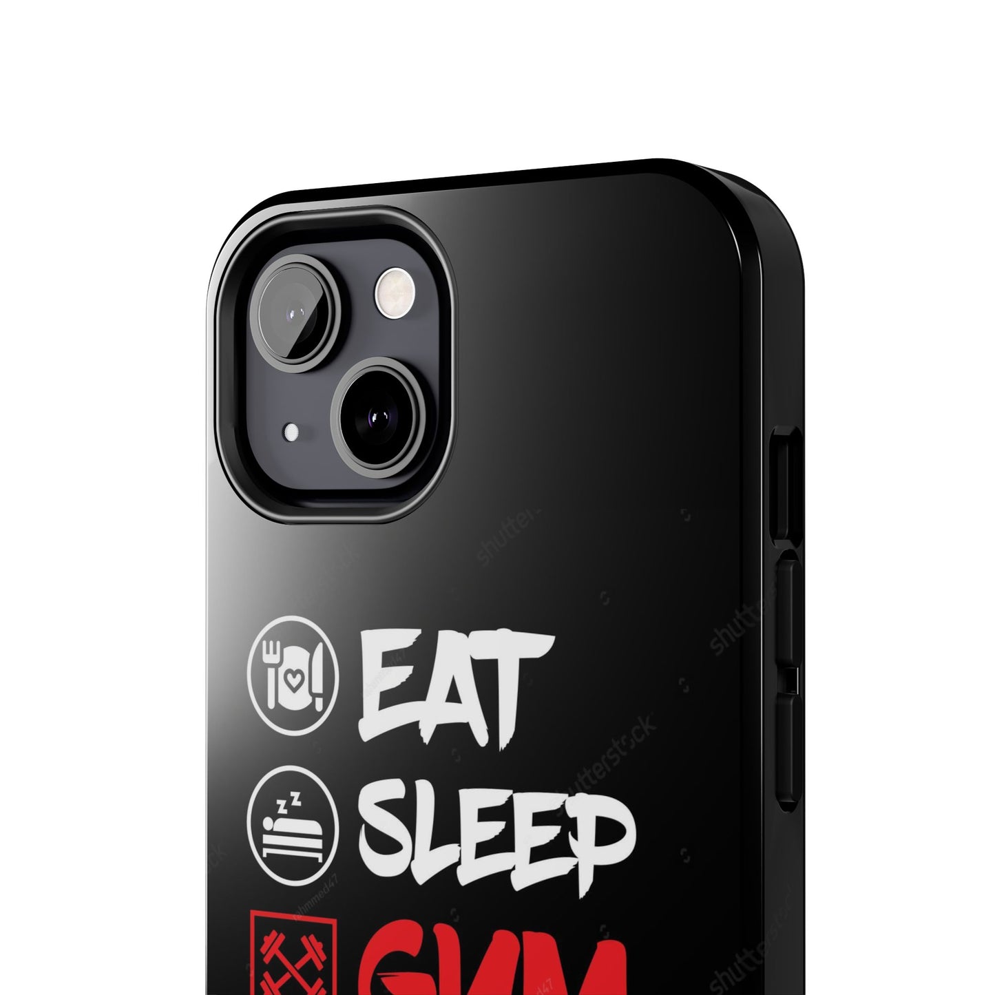 Durable Gym Phone Cases | Eat Sleep Gym Repeat Design, Sports Gift, Fitness Accessory, Workout Phone Cover, Gym Lover Phone Case
